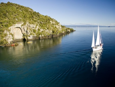 The Barbary sailing on Lake Taupo